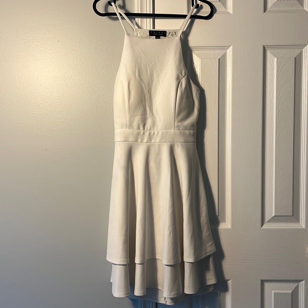 White Lace Twirling Dress - Medium